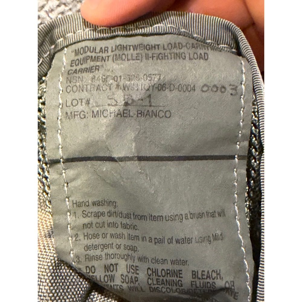 Michael Bianco Tactical Vest Men OS Green MOLLE II Fighting Load Carrier UCP Cam - Picture 7 of 7